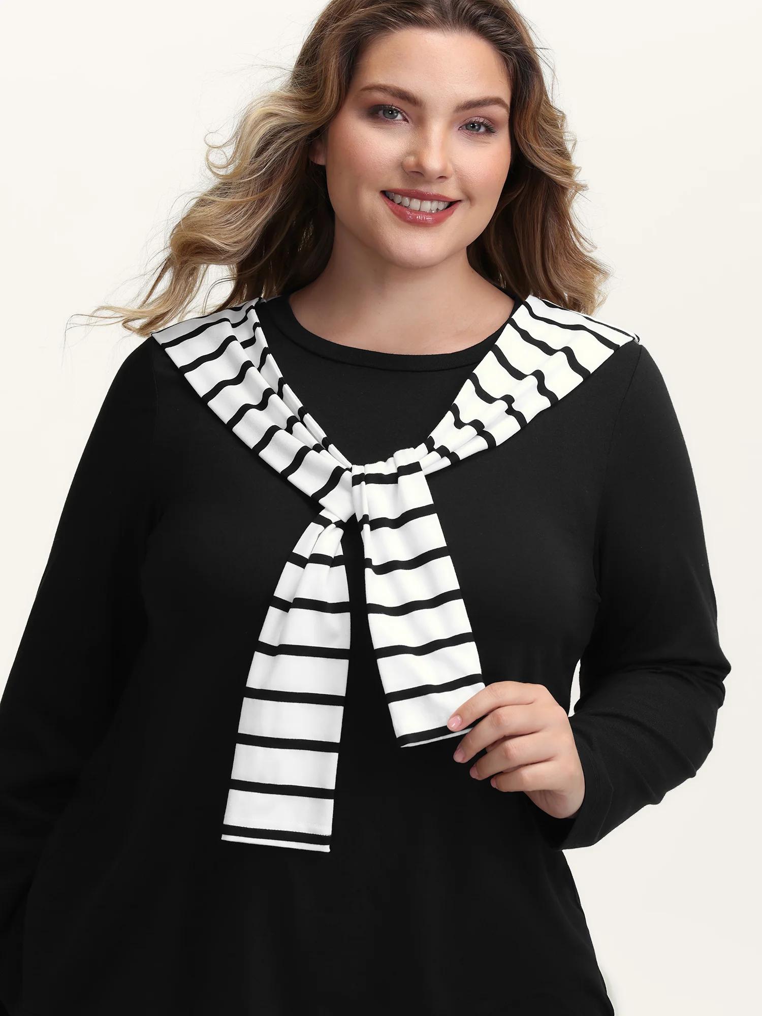 2-in-1 Striped Color Contrast T-Shirt