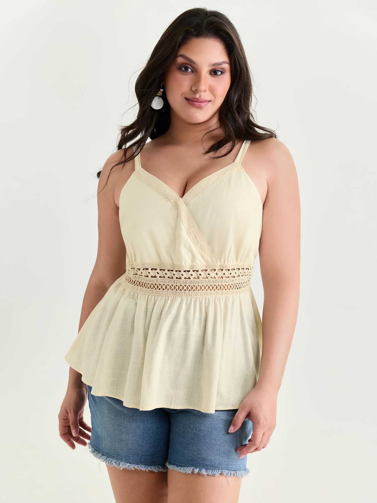 Breathable Contrast Waistline Tank Top