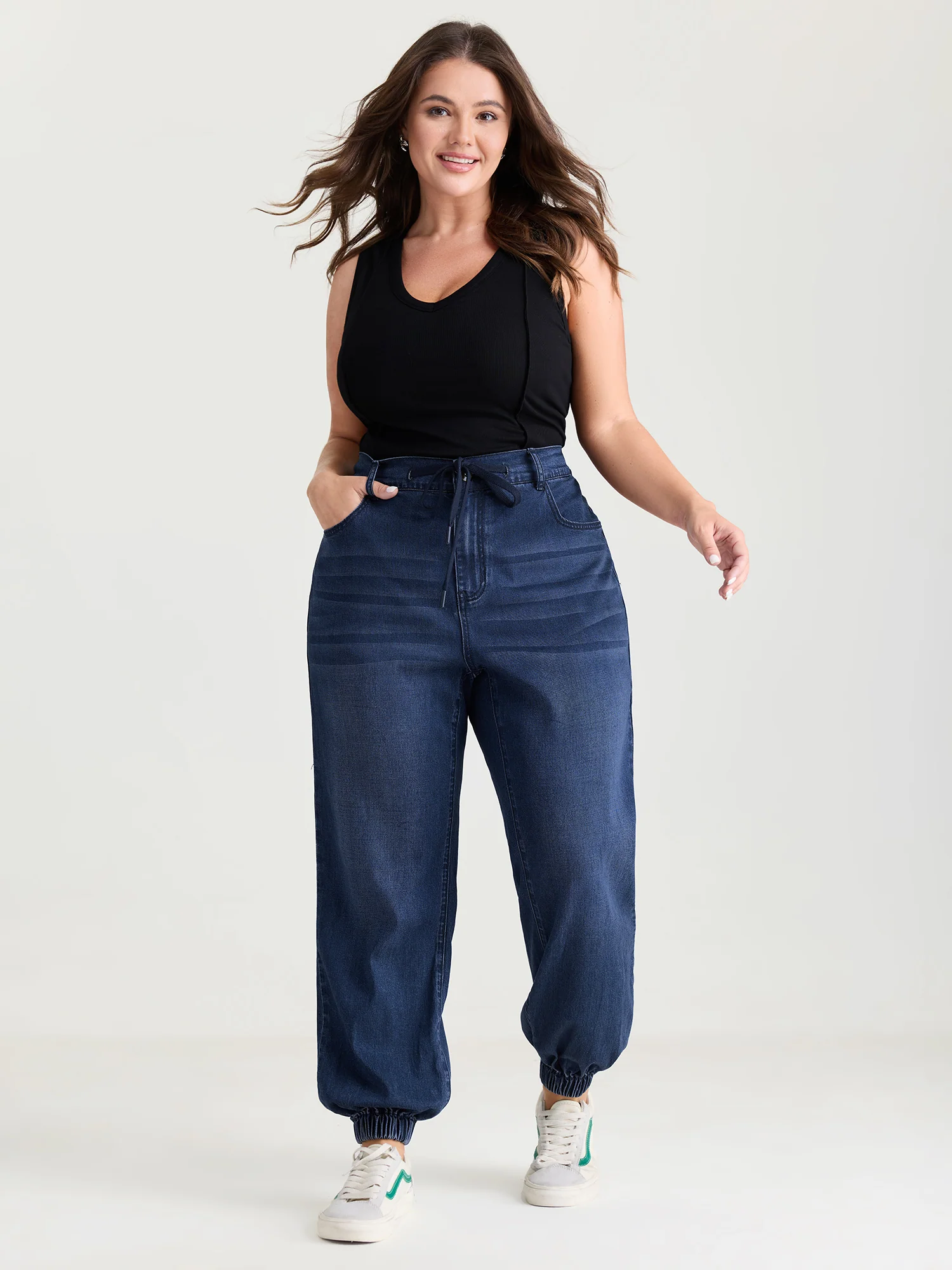 Supersoft Drawstring Waist Jogger Jeans
