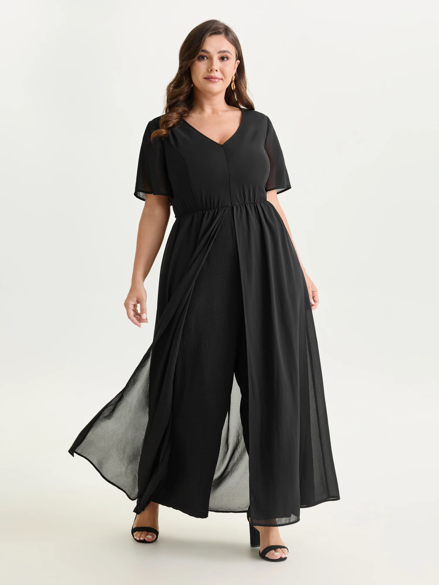 Hidden Zipper Layered Pockets Jumpsuit