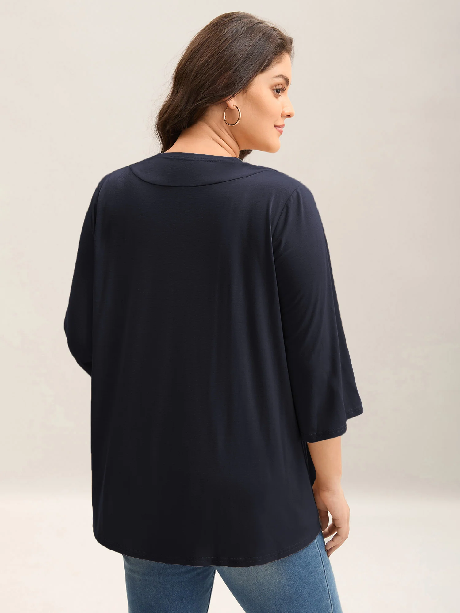 Lotus Hem Curvy Kimono Cover-Up - Image 8