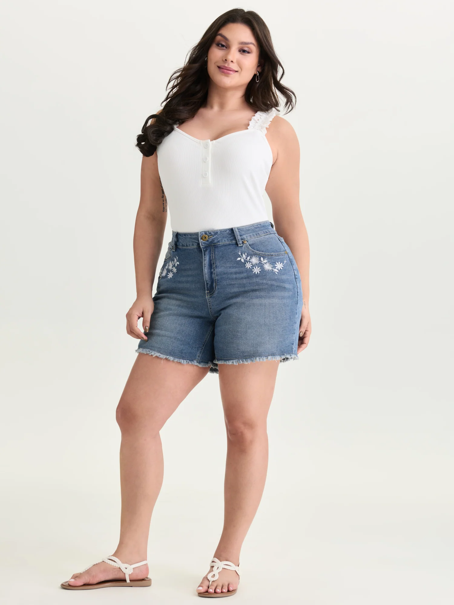 No Gap Waist Skinny-Fit Denim Shorts