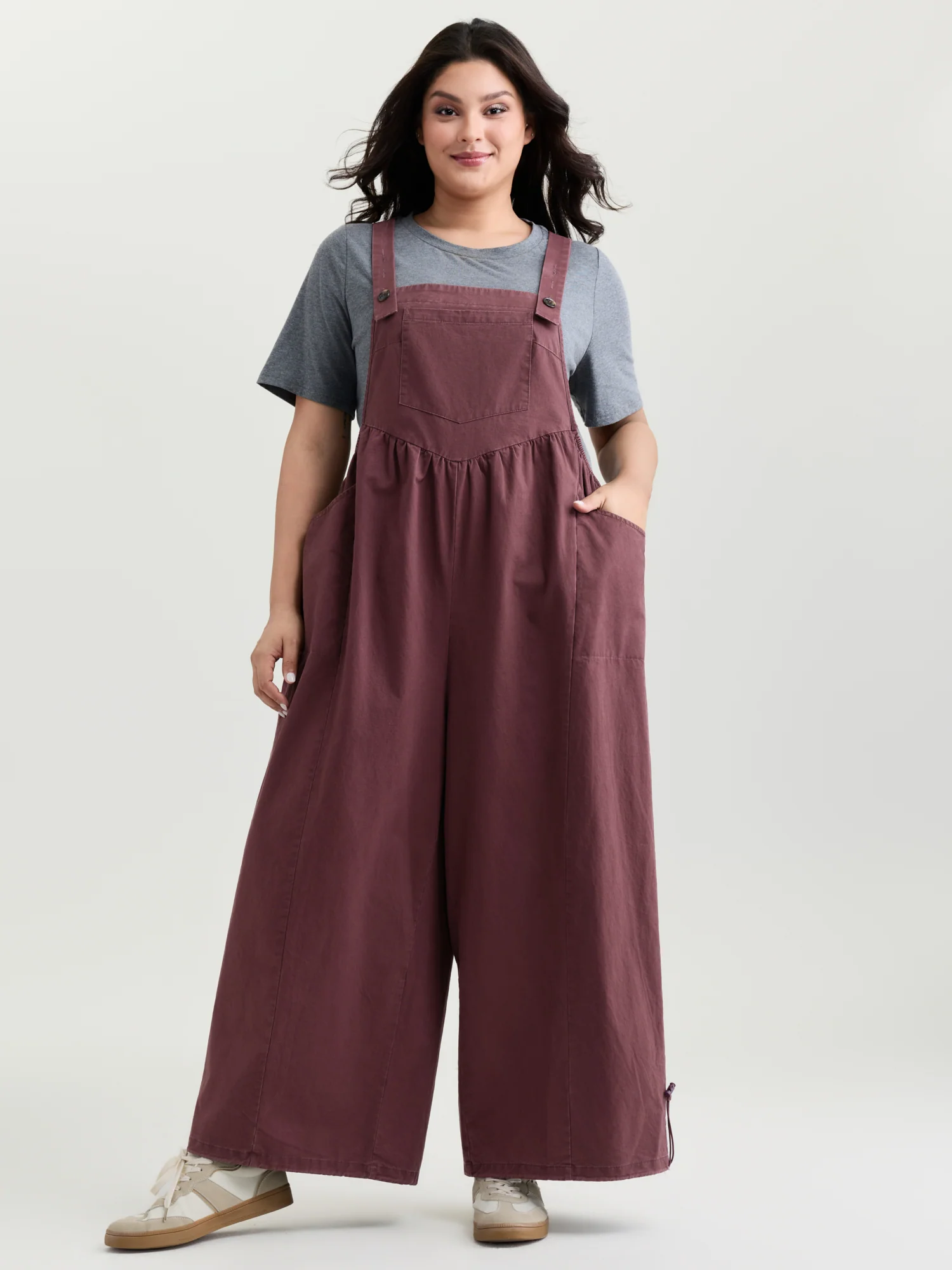 Pure Cotton Washed Distressed Adjustable Overall Jumpsuit