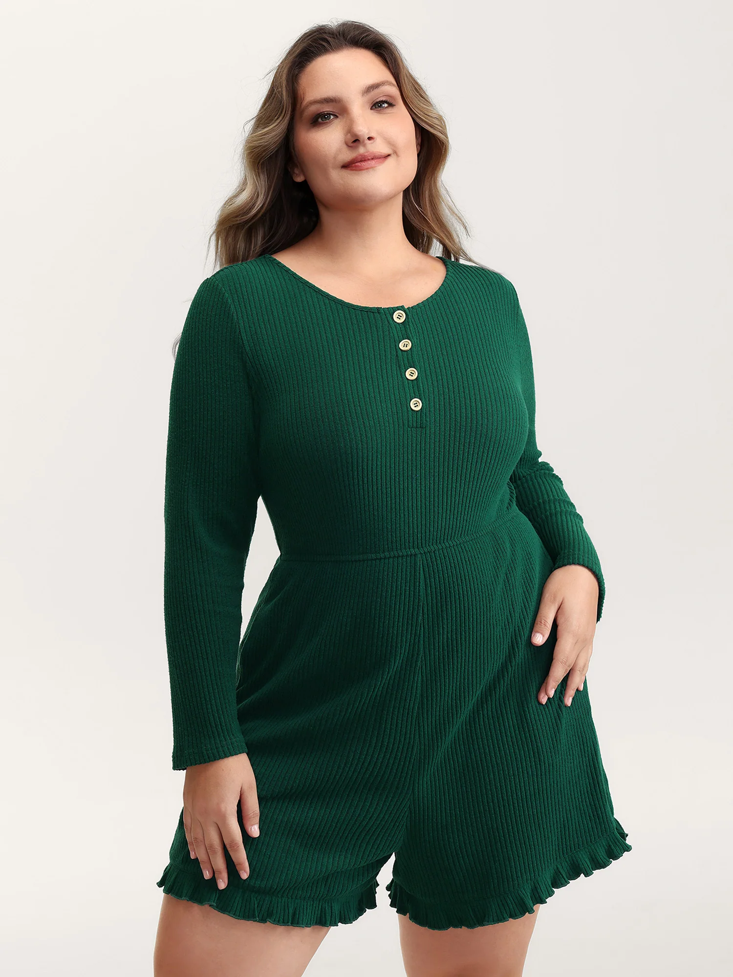 Soft Skin-Friendly Textured Pajama Romper