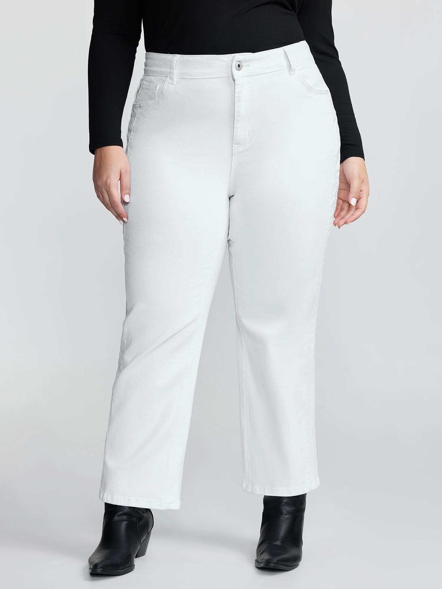 Stretchy Straight-Leg Jeans