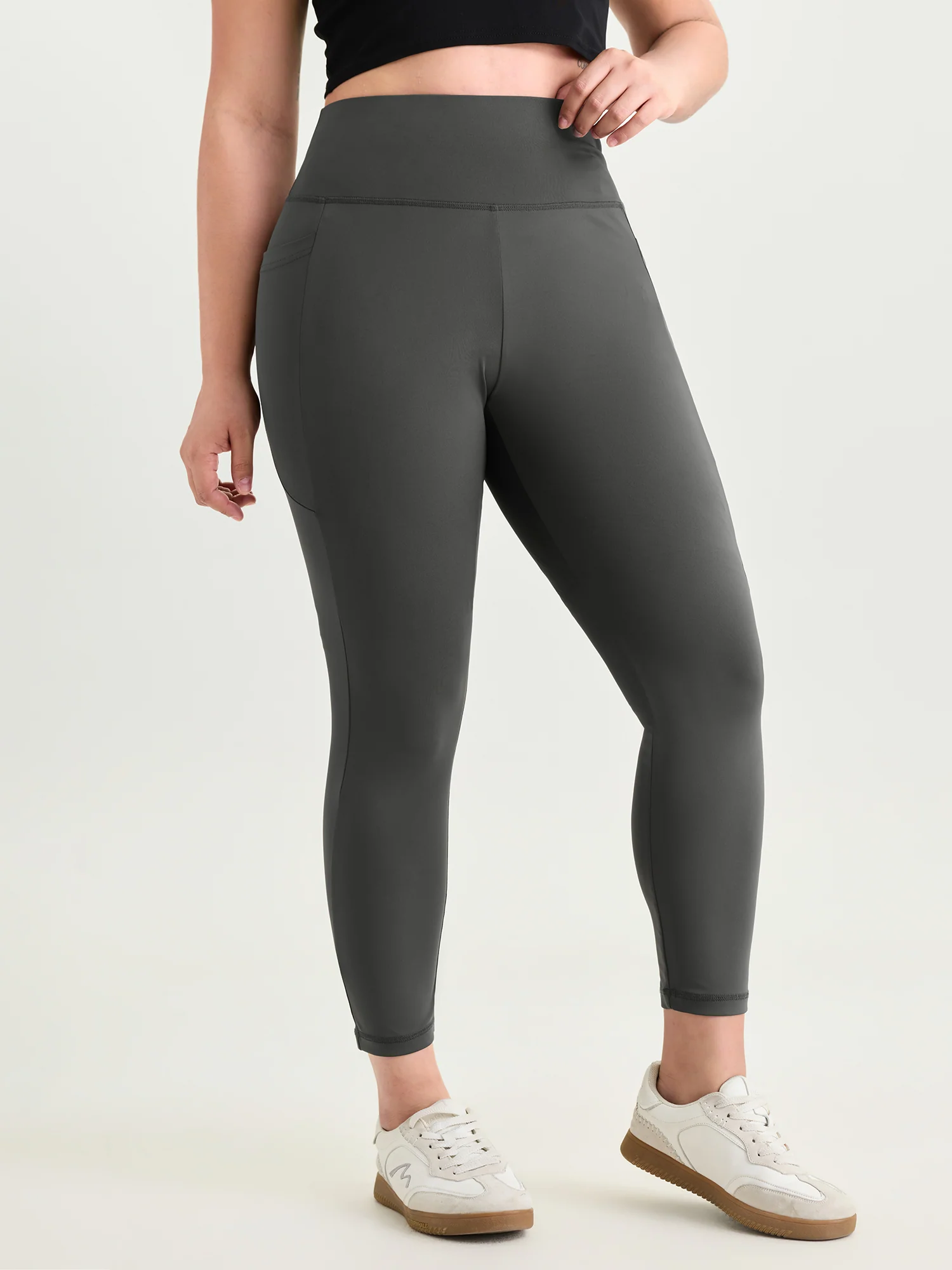 Stretchy Wide Waistband Pocket Leggings
