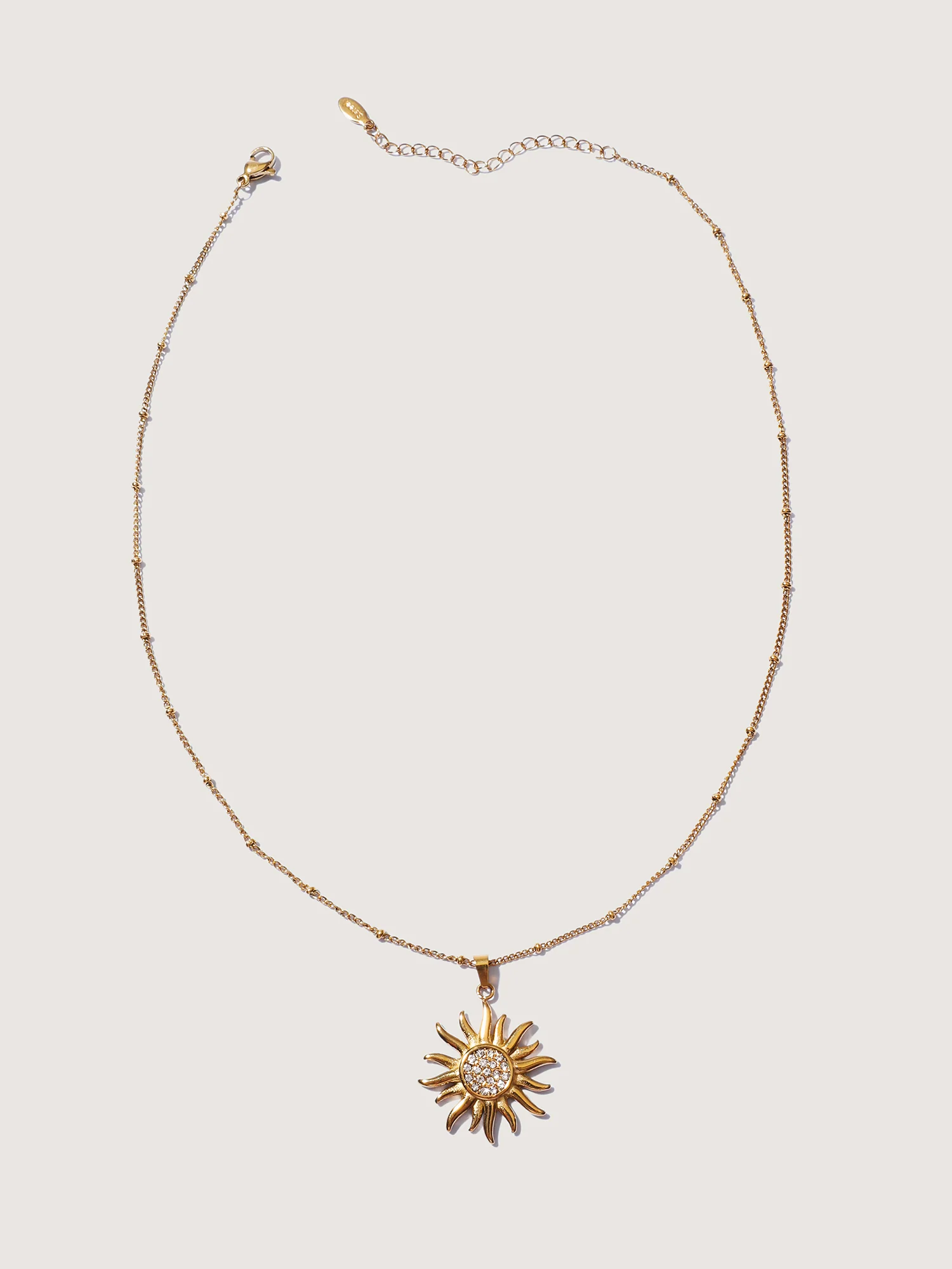 Sunflower Zircon 18k Gold Plated Pendant Necklace