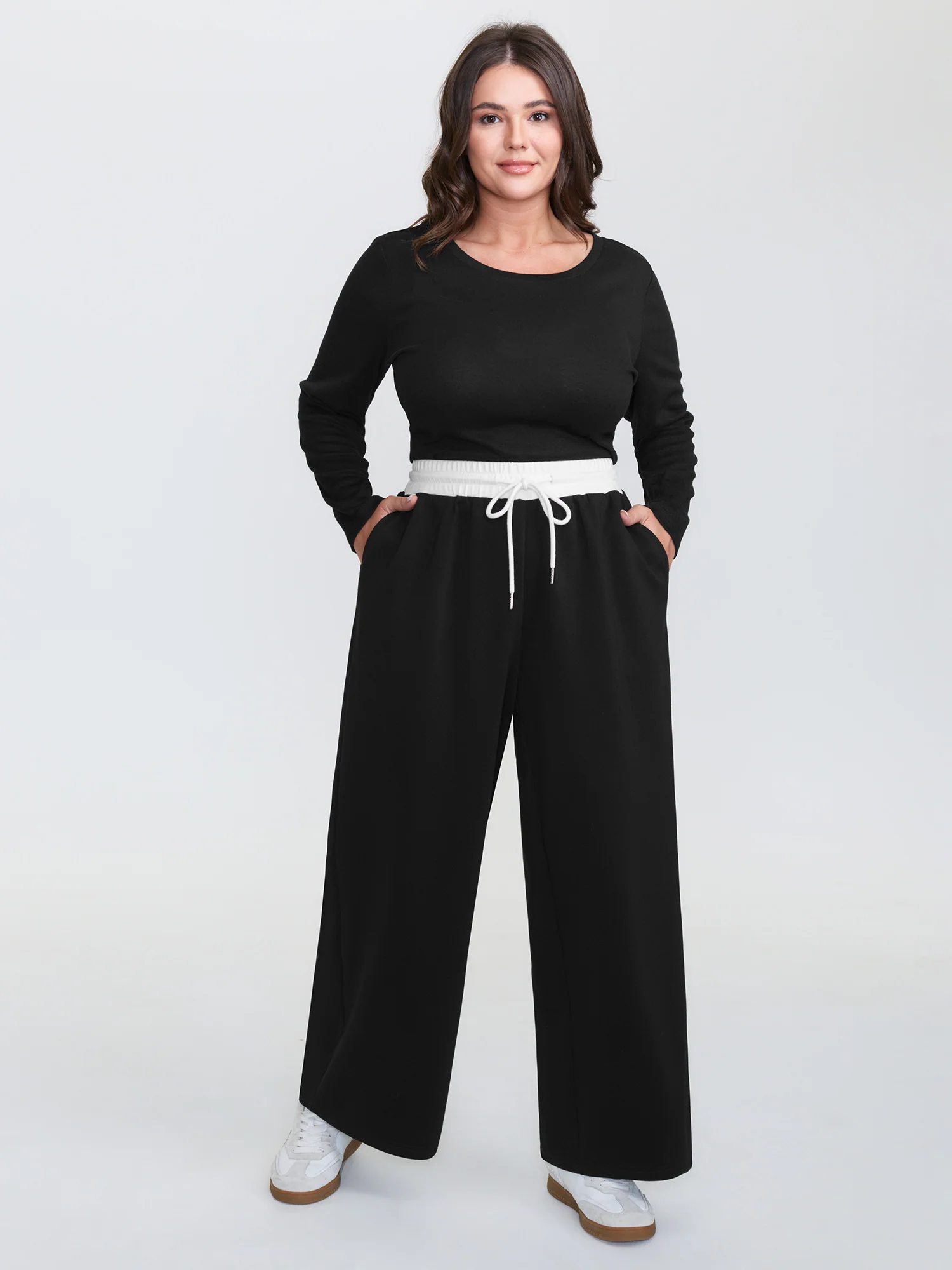 Supersoft Stretchy Drawstring Wide Waistband Pants