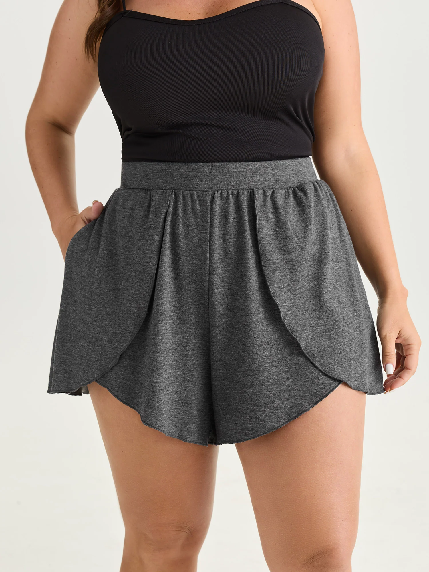 Supersoft Stretchy Petal Hem Lounge Bottoms - Image 2