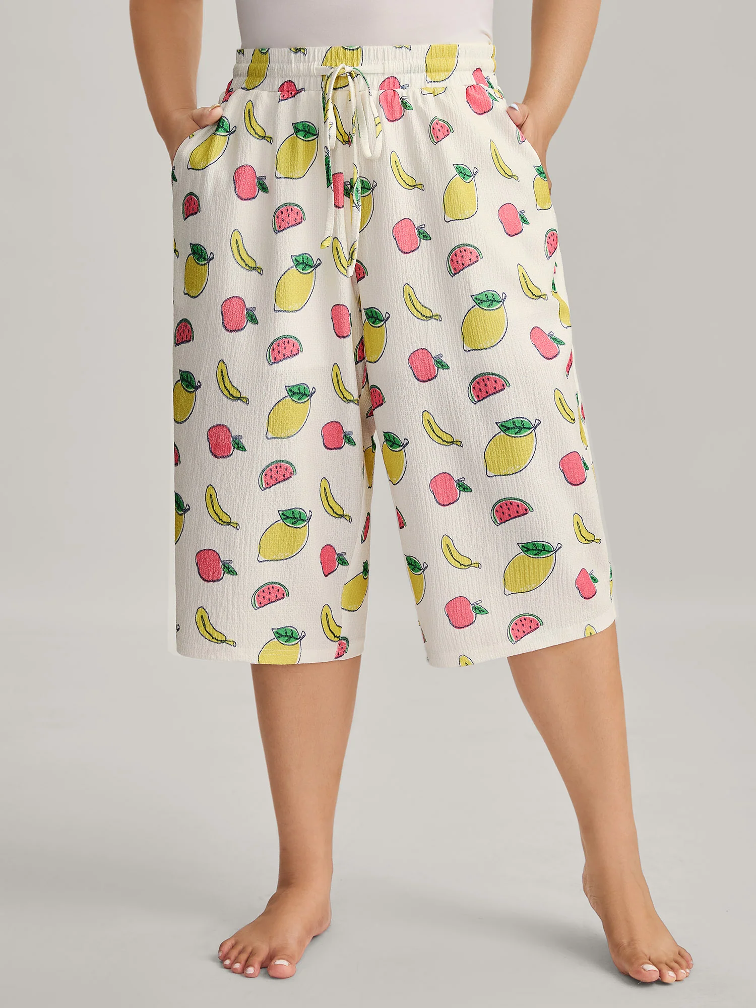 Sweet Fruits Wide-Leg Lounge Pants