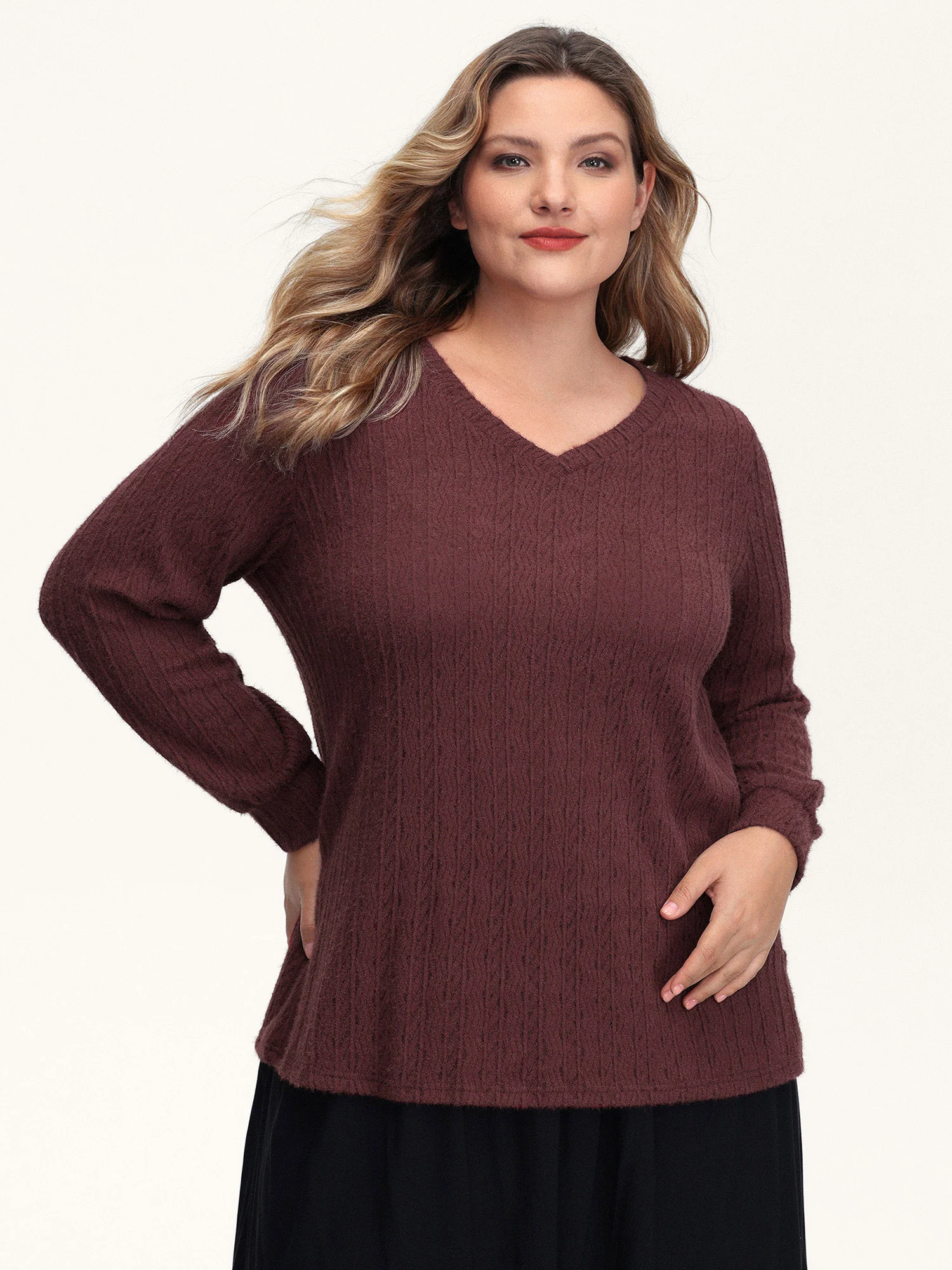 Textured Stretchy Furry Fabric T-Shirt